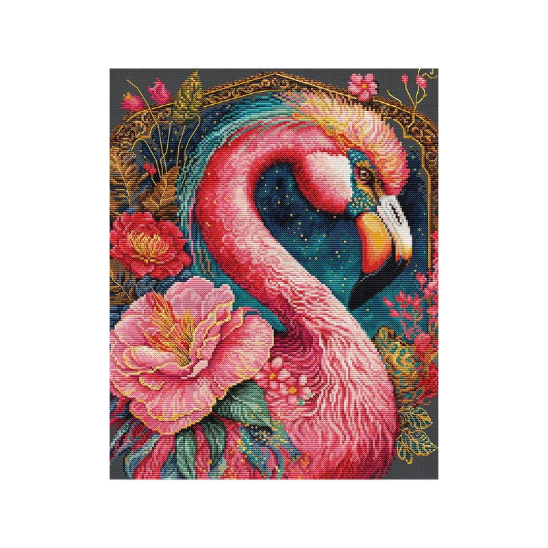 Borduurpakket Flamingo Fantastico Borduurpakket Flamingo Fantastico