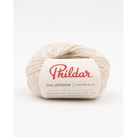 Laine à tricoter  Phildar Phil Artisane Ivoire
