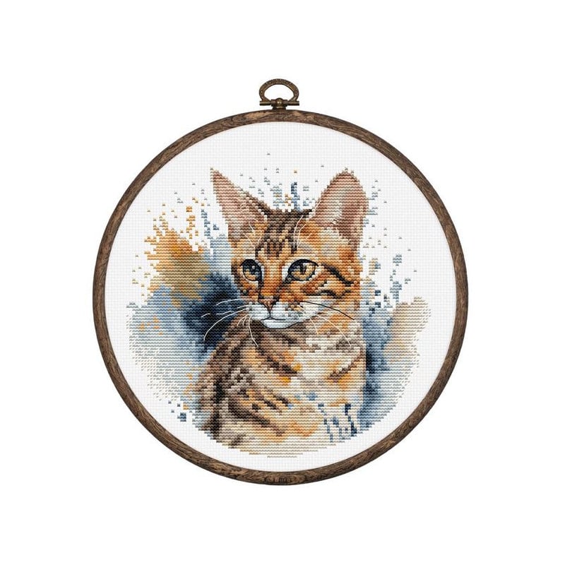 Borduurpakket Bengaalse kat Borduurpakket Bengaalse kat