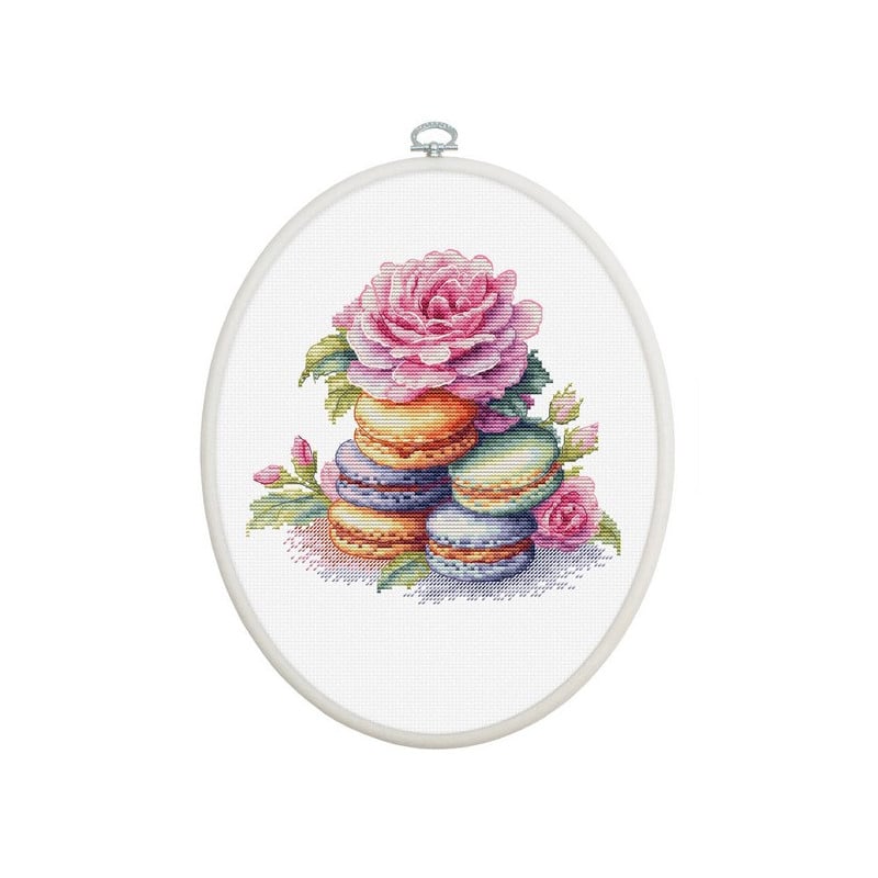 Kit de broderie Macarons français