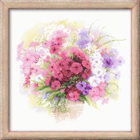 Embroidery kit Watercolor Phlox