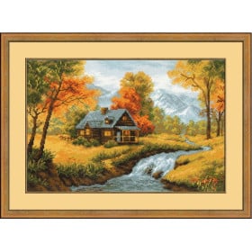 Borduurpakket Herfst uitzicht Borduurpakket Herfst uitzicht