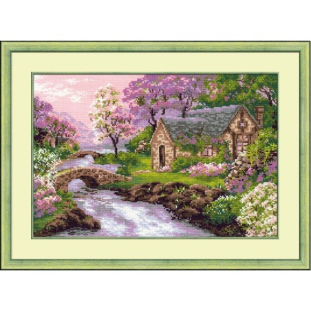 Kit de broderie La vue du printemps