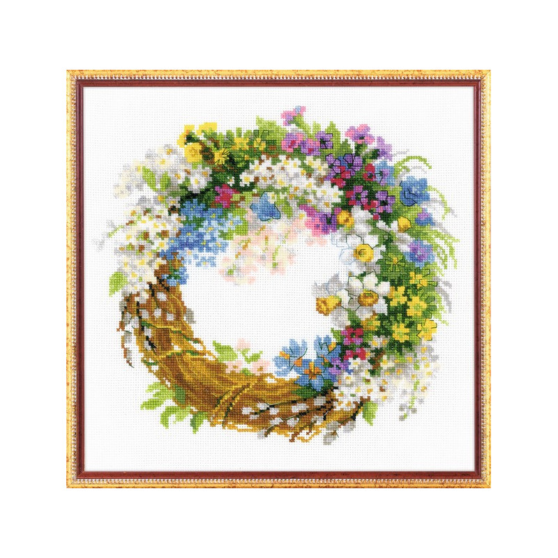 Kit de broderie Couronne de cerisier des oiseaux Kit de broderie Couronne de cerisier des oiseaux