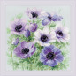 Borduurpakket Paarse anemonen