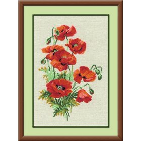 Riolis embroidery kit Wild Poppies 