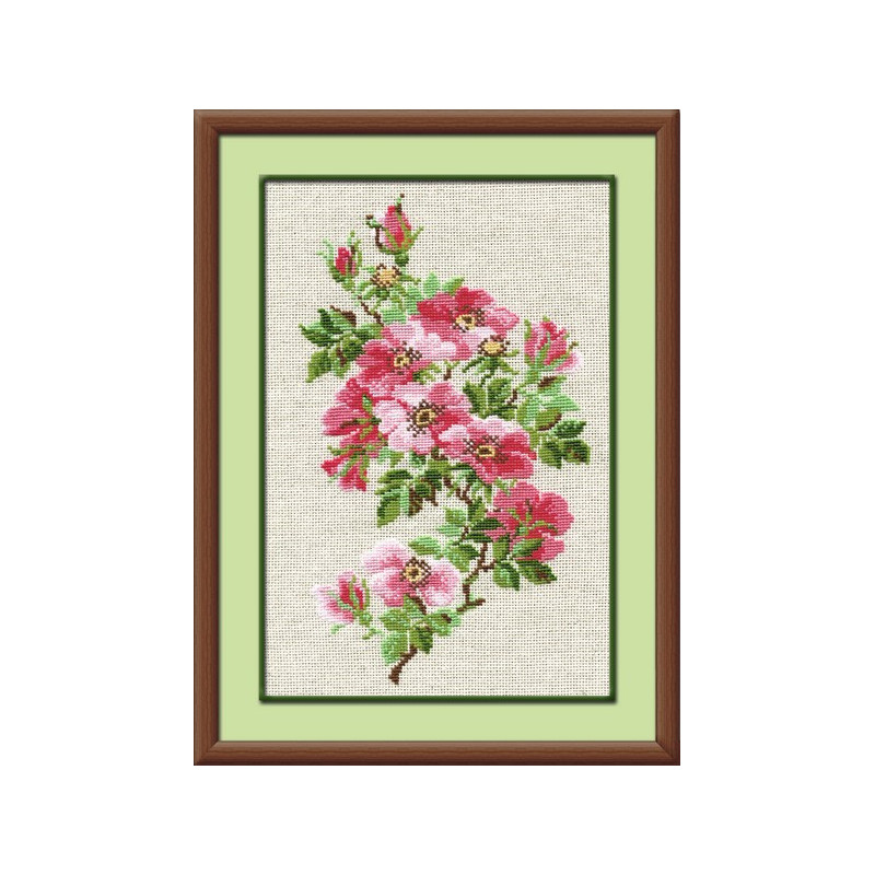 Kit de broderie Rose sauvage de mai