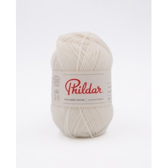 Knitting yarn Phildar Phil Baby + Socks Ecru