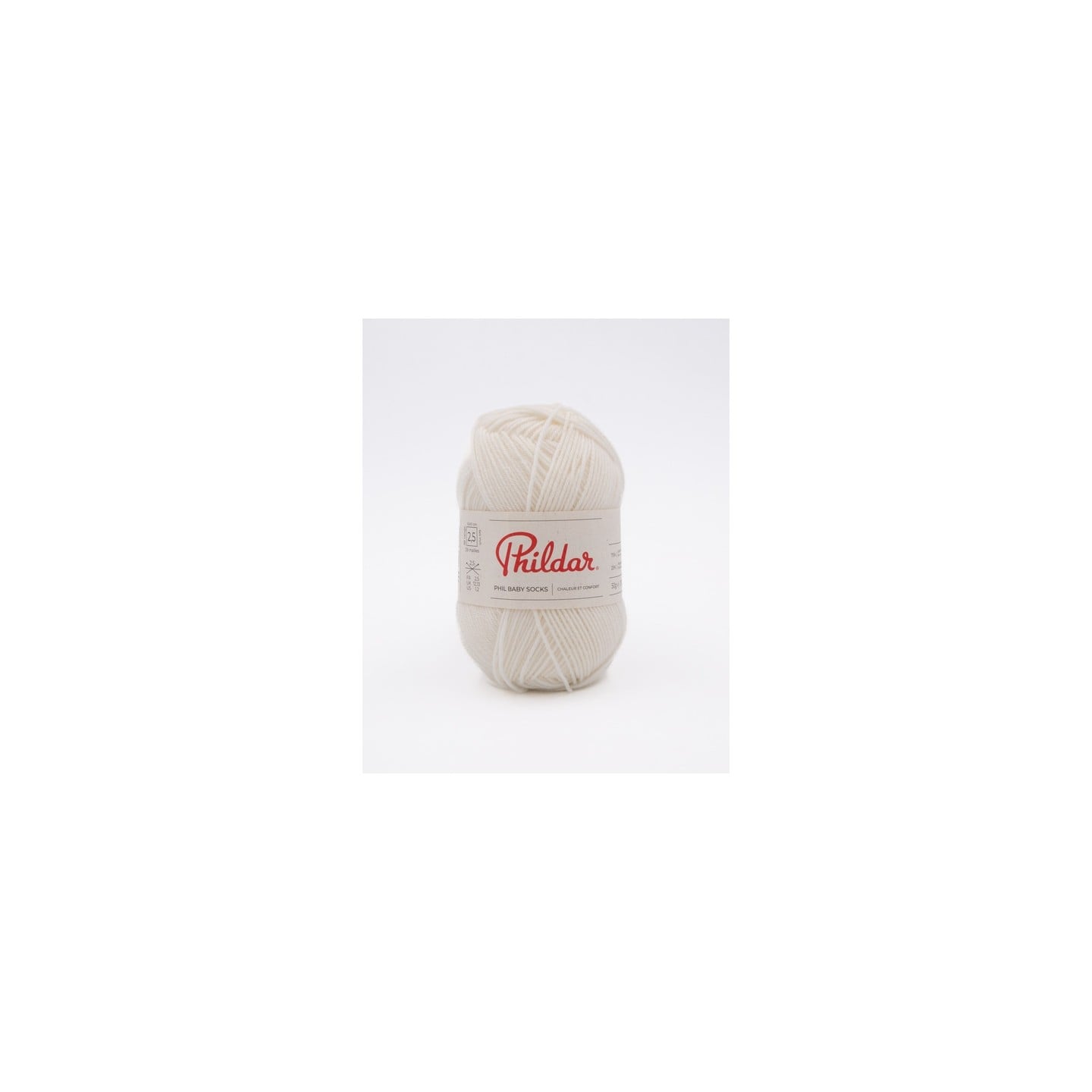 Knitting yarn Phildar Phil Baby + Socks Ecru