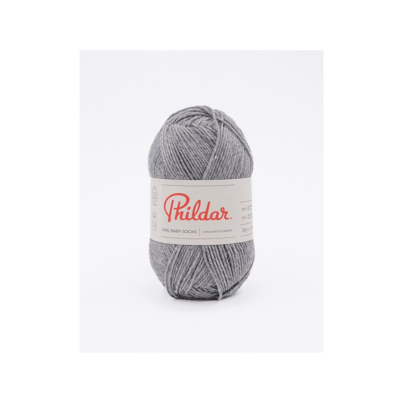Phil Baby + Socks Gris Chine Clair