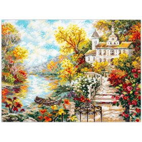 Embroidery kit Riverside House