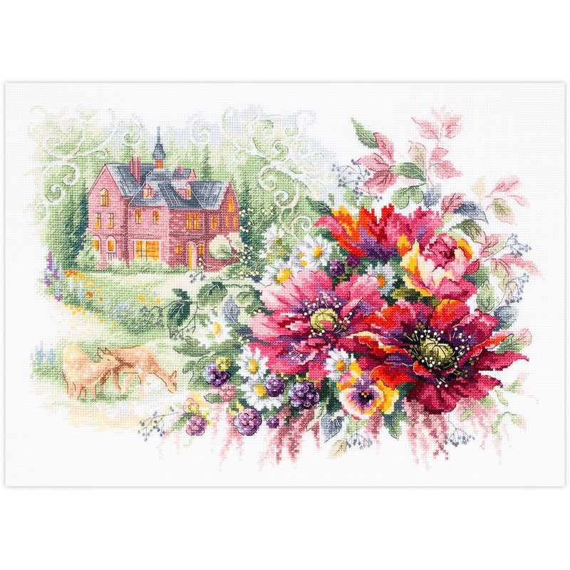 Kit de broderie Le vieux manoir