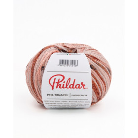 Gomitolo Phildar Phil Tiramisu Rosa | Lana Cotone Con Lurex Per Maglia, Ago 4, 120m