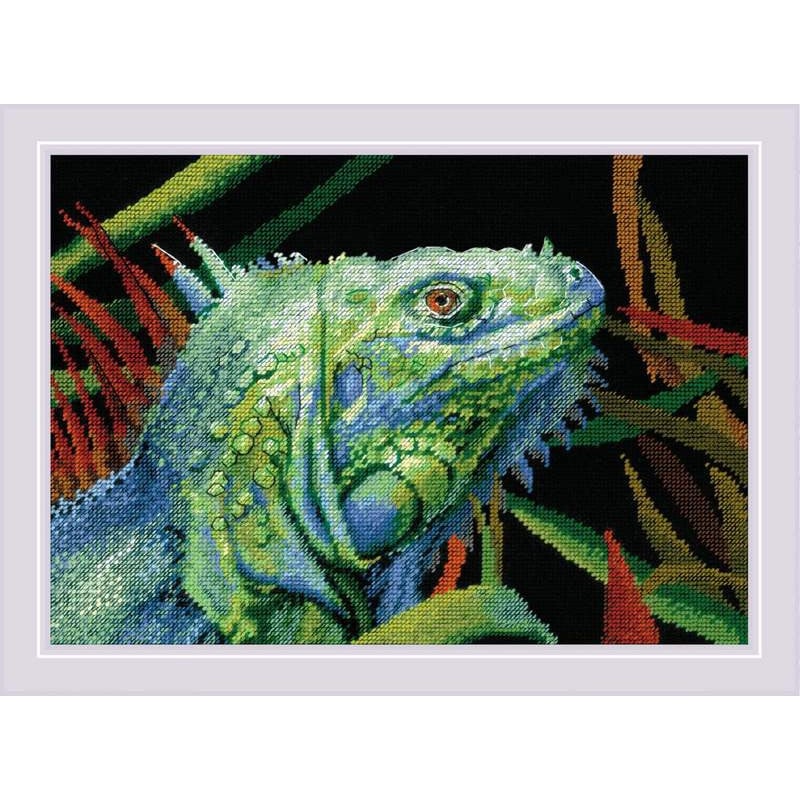 Embroidery kit Iguana Embroidery kit Iguana