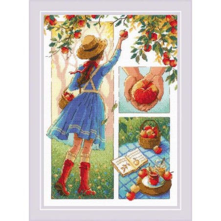 Embroidery kit Apple day