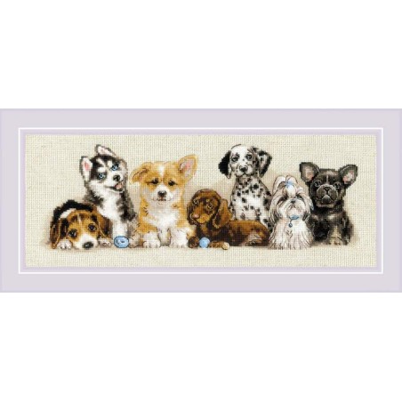 Kit de broderie Chiots