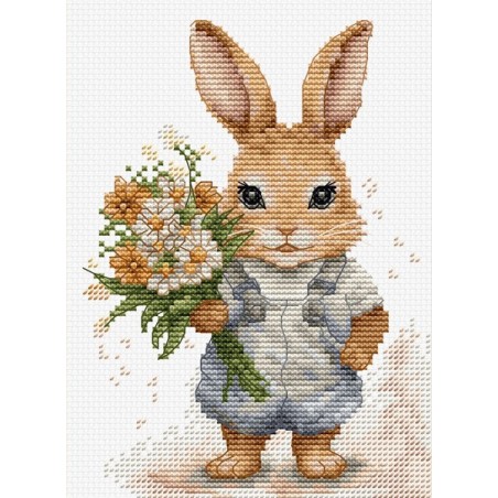 Kit de broderie La surprise du lapin