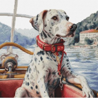 Luca-S Embroidery kit The Dalmatian on Lake Como