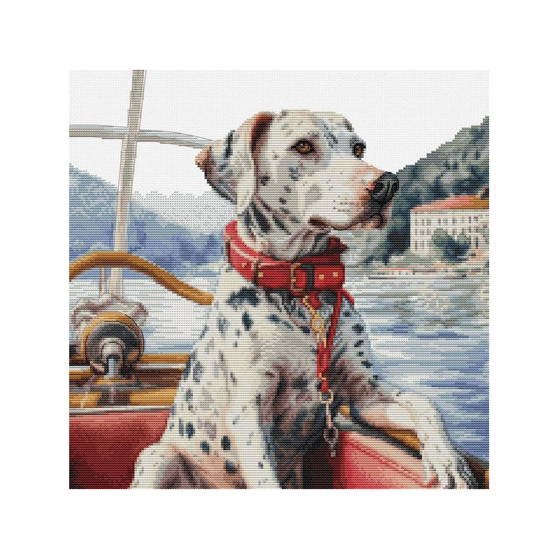 Borduurpakket De Dalmatiër aan het Comomeer Borduurpakket De Dalmatiër aan het Comomeer