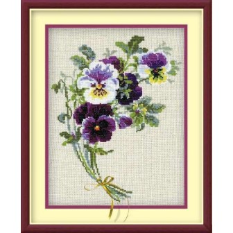 Riolis Kit de broderie Bouquet de pensées 2
