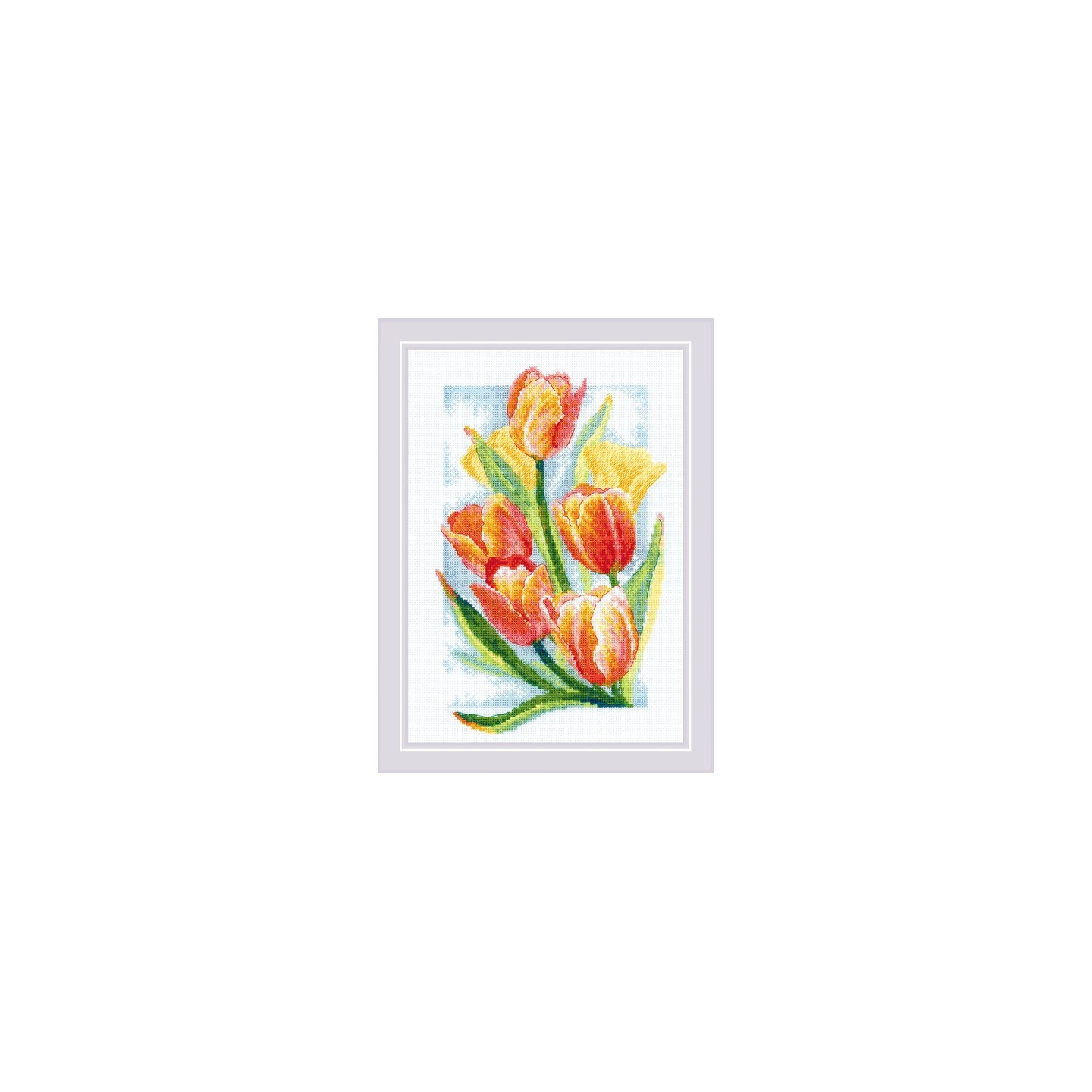 Riolis Stickset Frühlingsglühende Tulpen