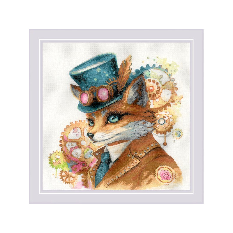 Embroidery kit Steampunk Fox