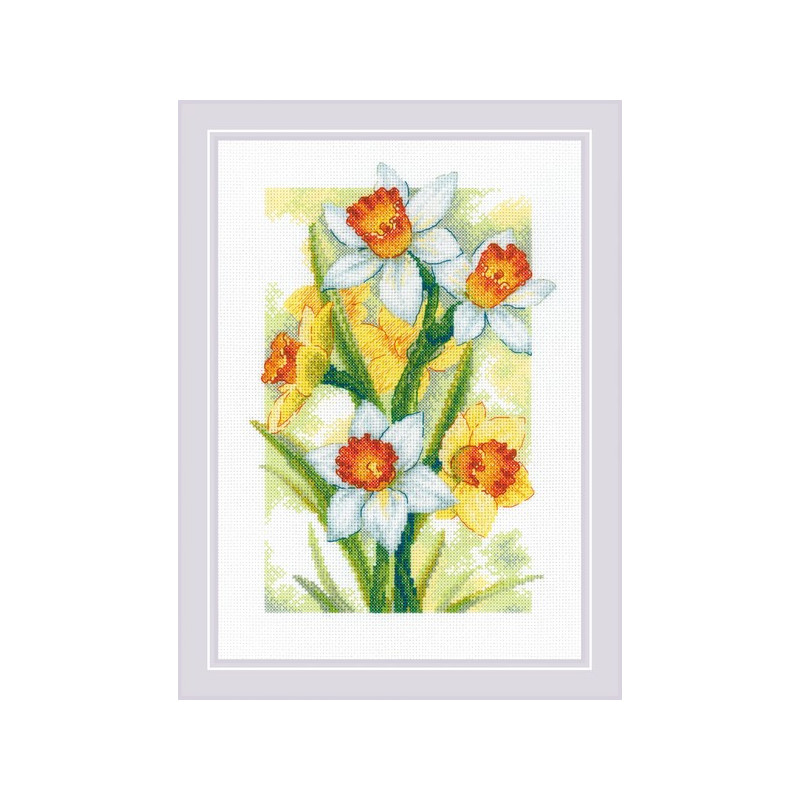 Embroidery kit Spring Glow Daffodils
