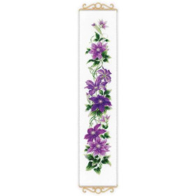 Riolis Clematis Embroidery Kit - Cross Stitch Flowers