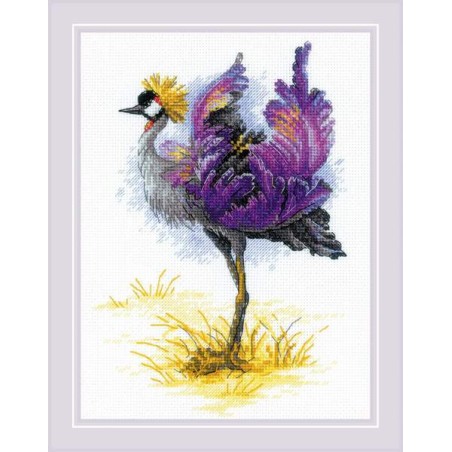 Embroidery kit Crowned Crane