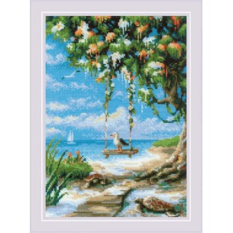 Riolis Embroidery kit Beach swing