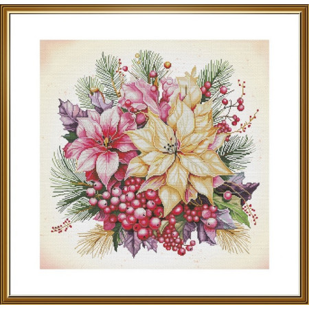 Kit de broderie Fleurs de Noël