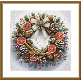 Embroidery kit Christmas wreath