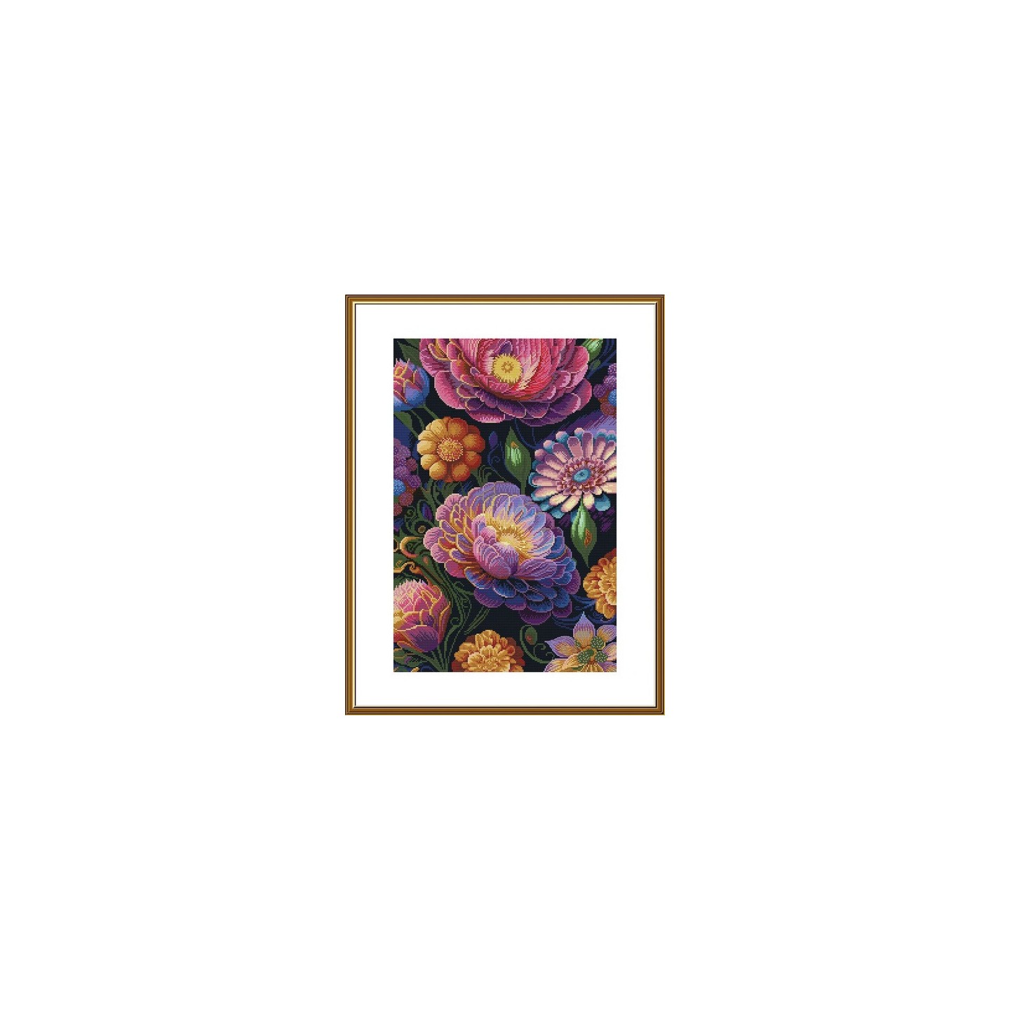 Stickset Blumenvielfalt