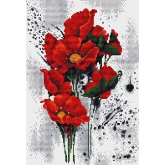 Luca-S Kit de broderie Les coquelicots