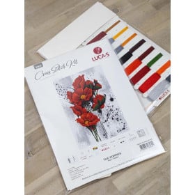Borduurpakket De klaprozen