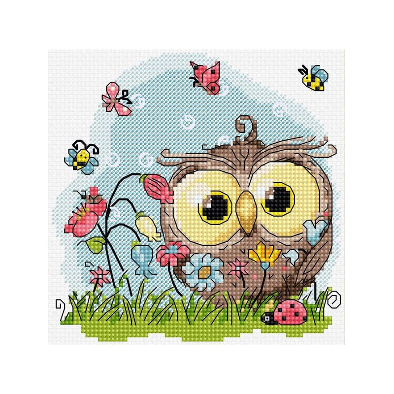 Embroidery kit Happy Owl Embroidery kit Happy Owl