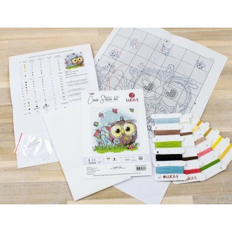 Luca-S Kit de broderie Joyeux hibou