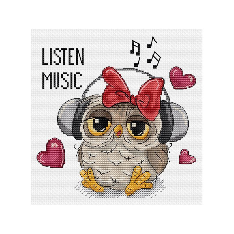 Embroidery kit Listen Music