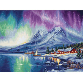 Kit de broderie Aurores boréales Kit de broderie Aurores boréales