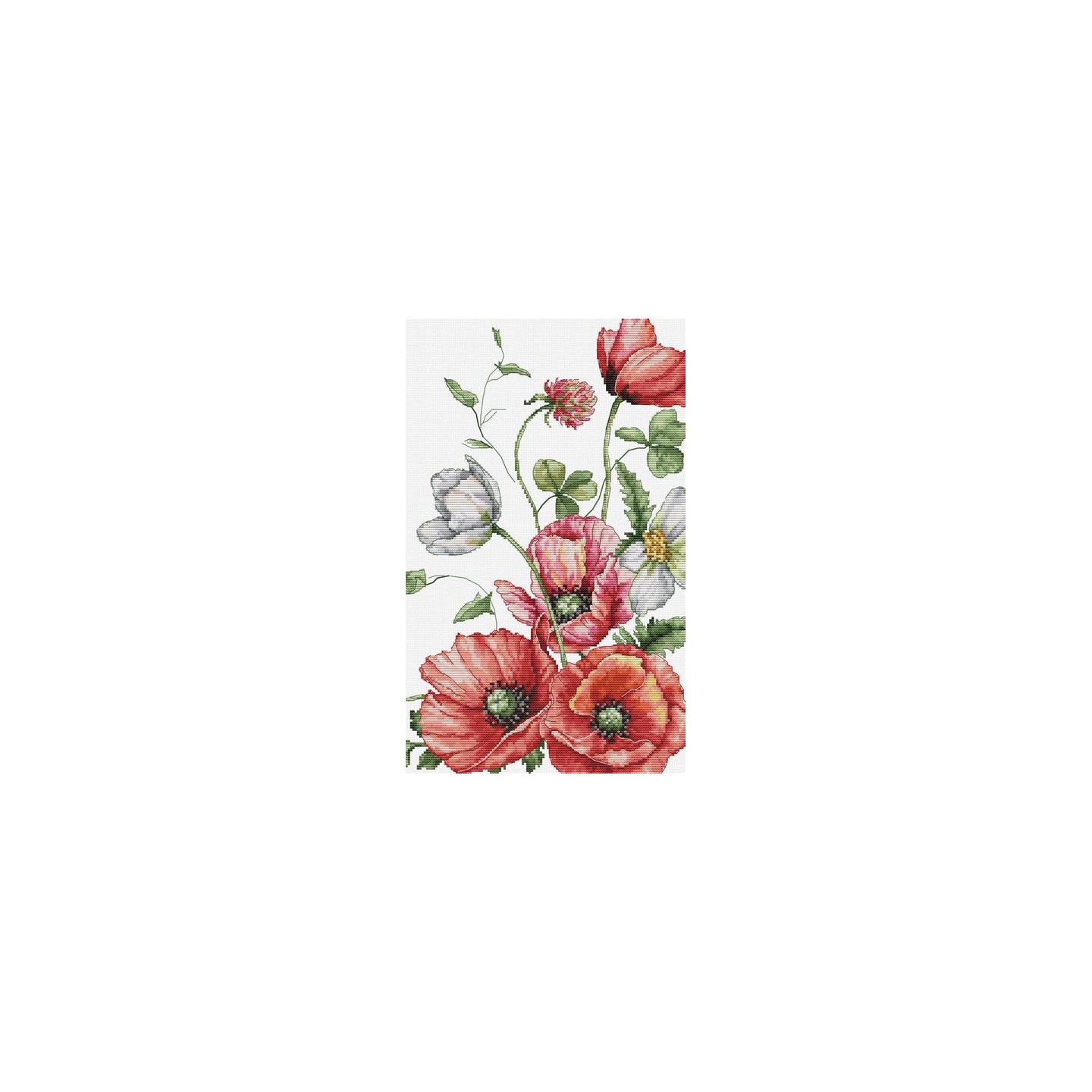 Luca-S Kit de broderie Les coquelicots des champs