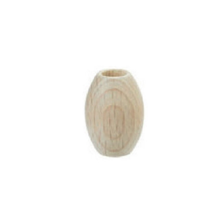 Houten macramé kralen ovaal 14 x 21 mm