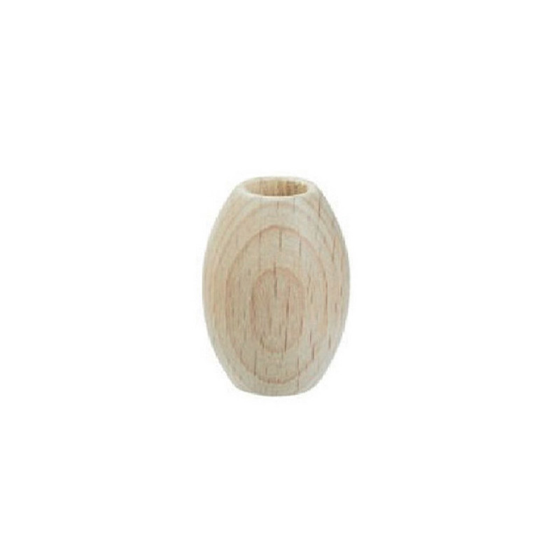 Perles de macramé en bois ovale 20 x 30 mm