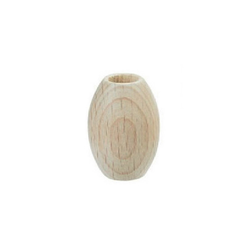 Perles de macramé en bois ovale 22 x 30 mm