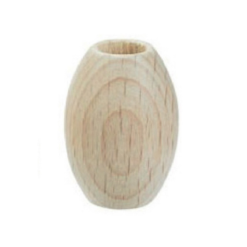 Houten macramé kralen ovaal 28 x 44 mm