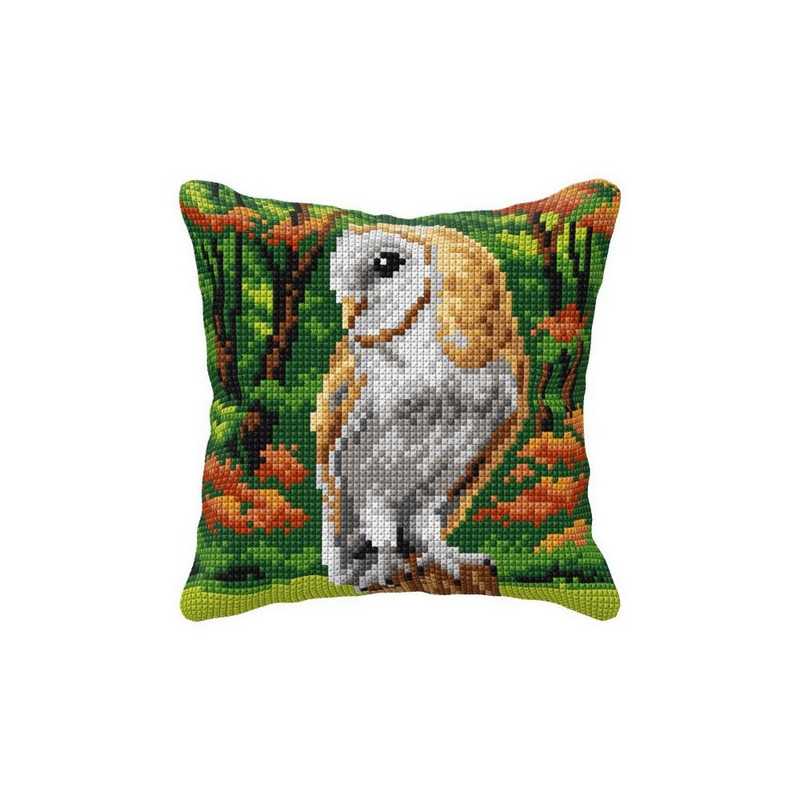 Kit coussin au point croix Hibou 99040