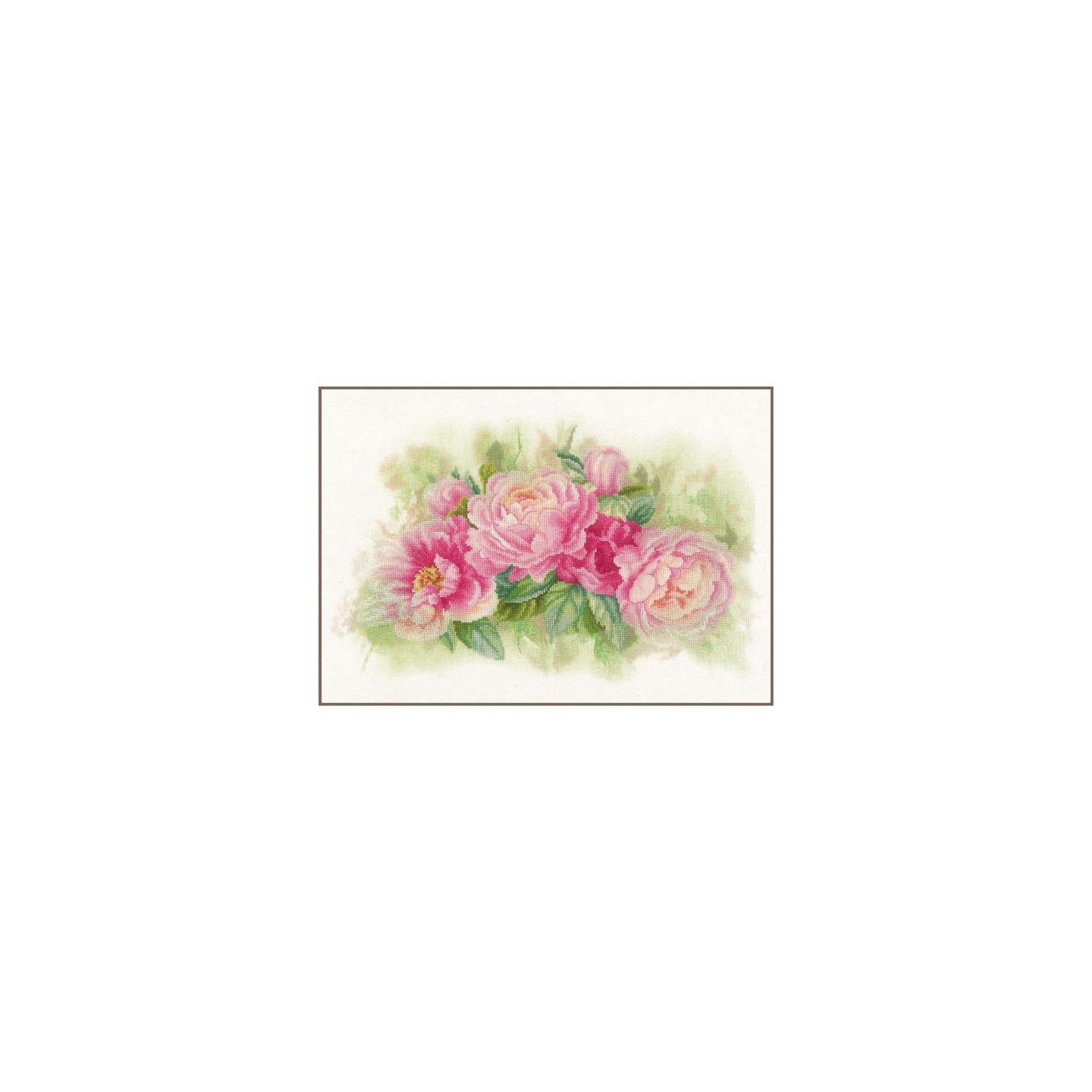 Embroidery kit kit Bouquet of peonies