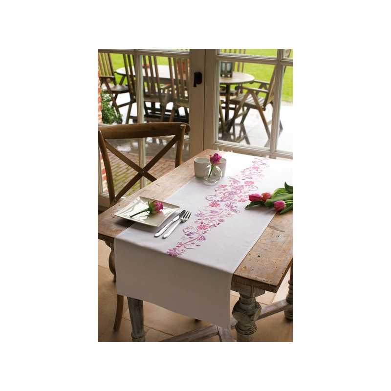 Table runner kit Pink and purple phantasy Table runner kit Pink and purple phantasy