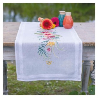 Bedruckter Läuferpackung Tropische Blumen
