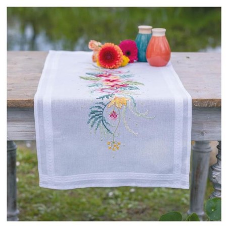 Table runner kit Tropical flowers