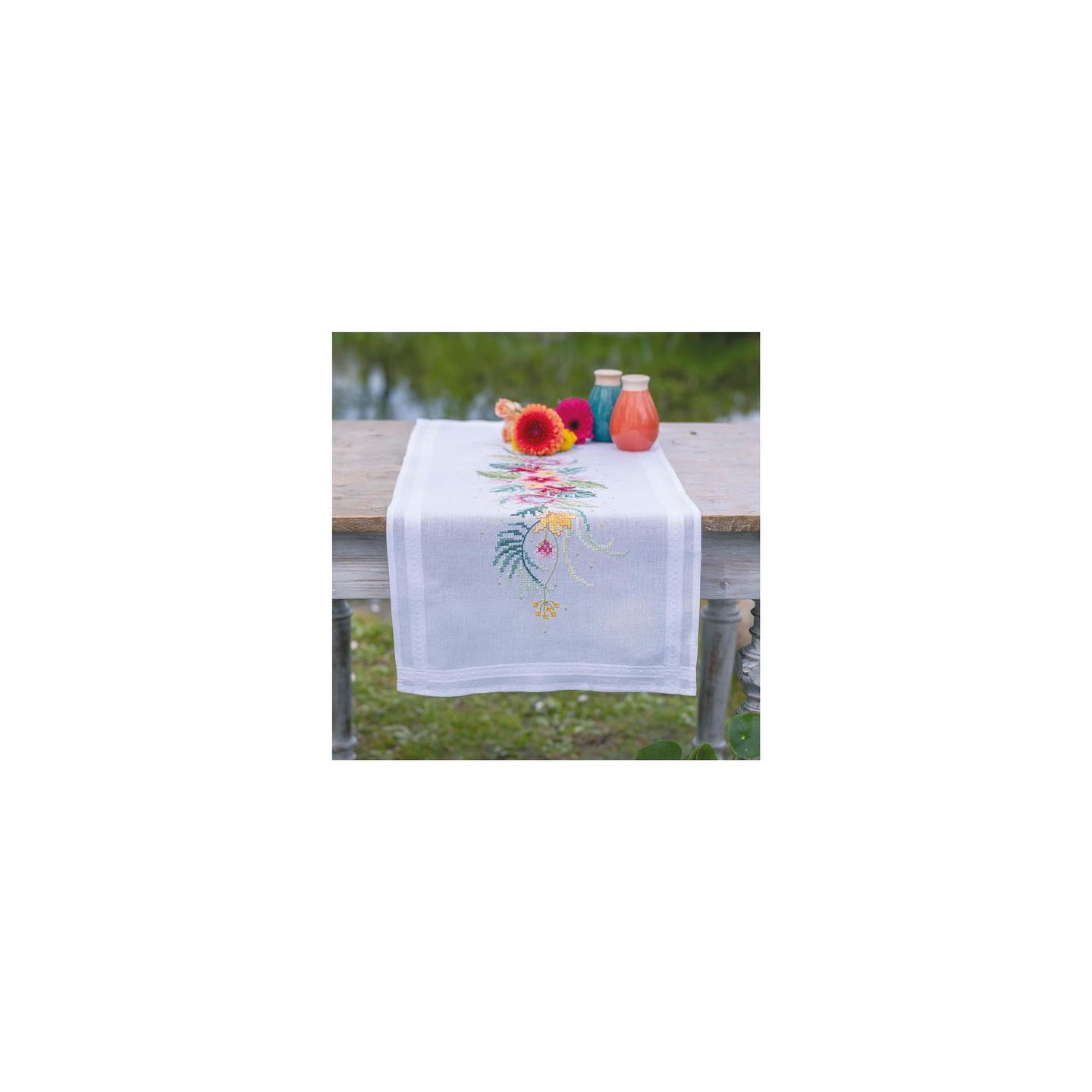 Kit chemin de table Fleurs tropicales